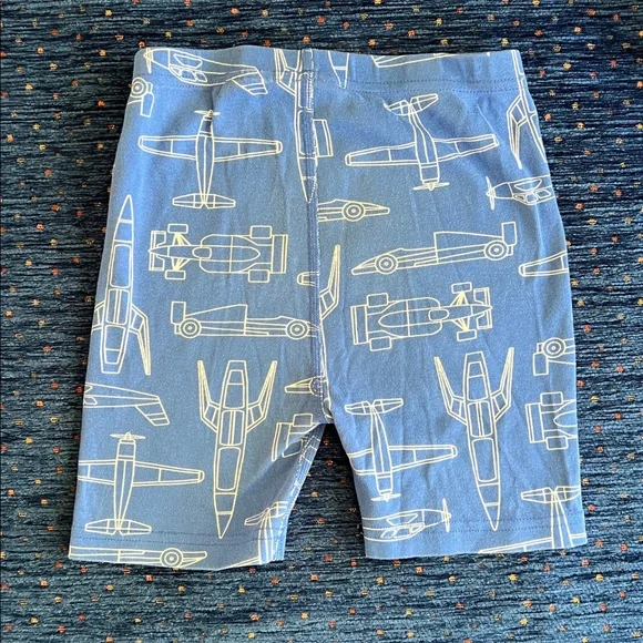 Hanna Andersson Blue Airplane, rocket, race car organic cotton Pajama Set - Picture 9 of 9